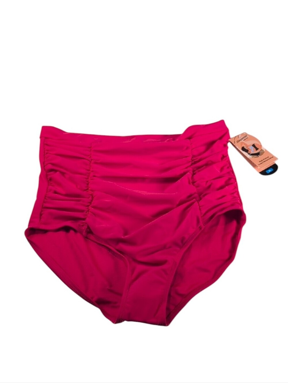 Shapermint High Waisted Control Bikini Bottom Red/Pink/Berry Size XL